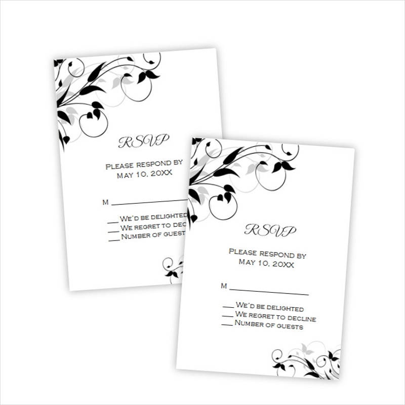 Modern Wedding RSVP Invitation Card