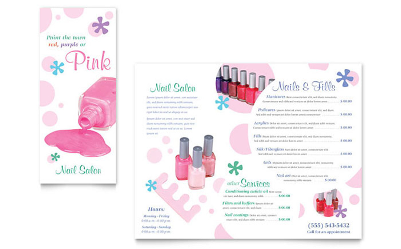 Nail Salon Brochure Design Template