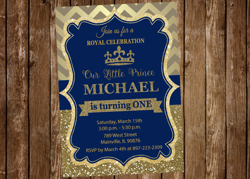 prince birthday party invitation design