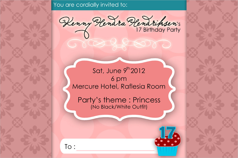 princess birthday invitation