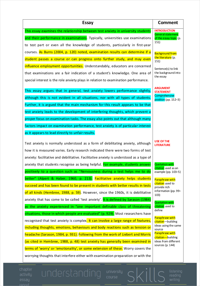 writing essay format example