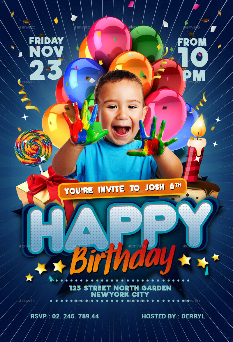Free Printable Kids Birthday Invitations