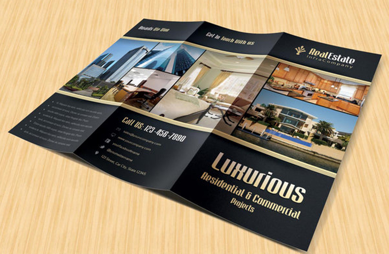 printable real estate trifold brochure
