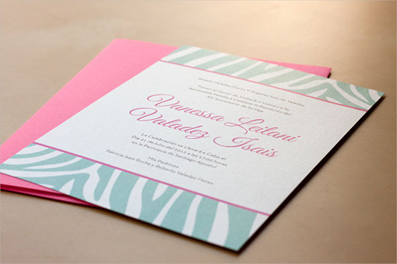 Quinceanera Birthday Invitation Template