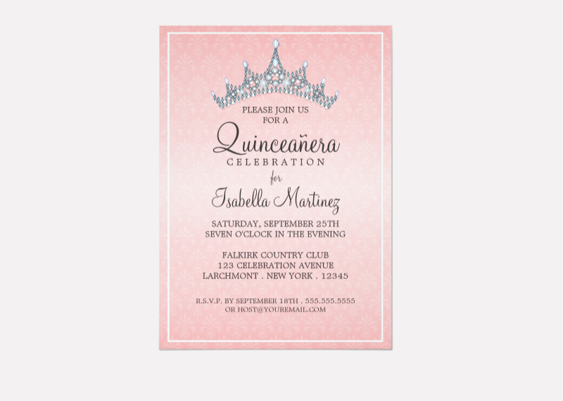 Quinceanera Celebration Invitation