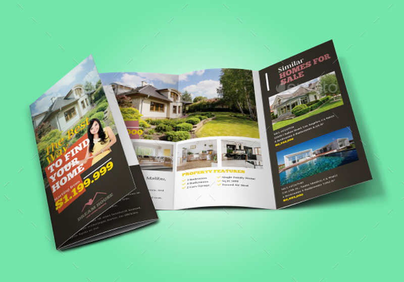 real estate tri fold brochure template