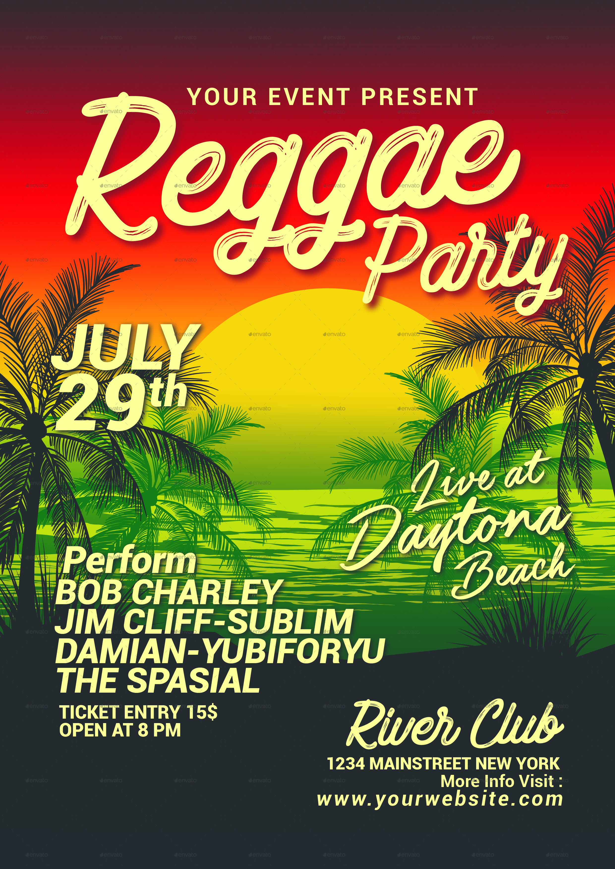reggae music beach party