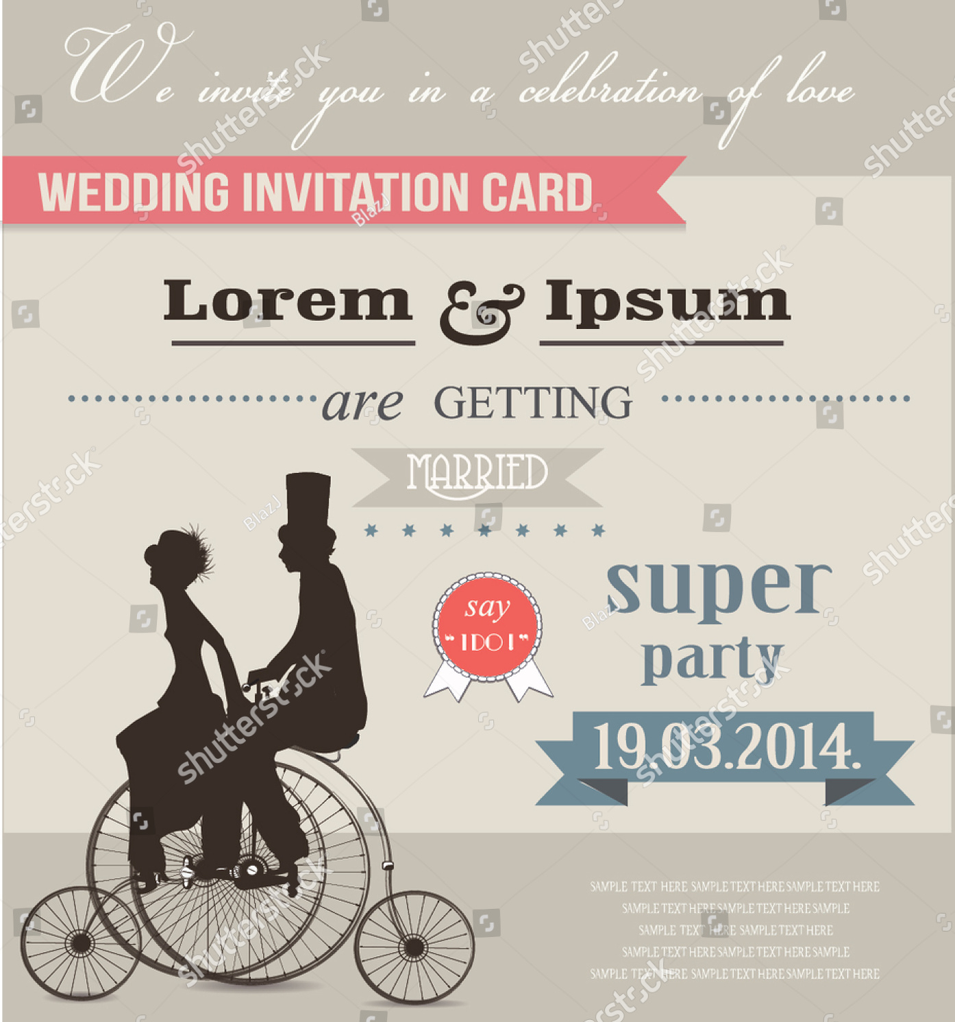 Retro Adult Party Invitation