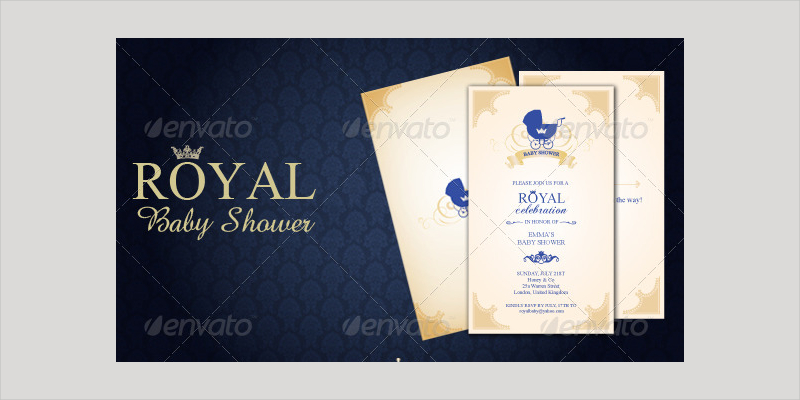royal baby shower invitation