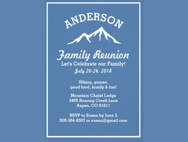 Rustic Family Reunion Trip Get Together Card