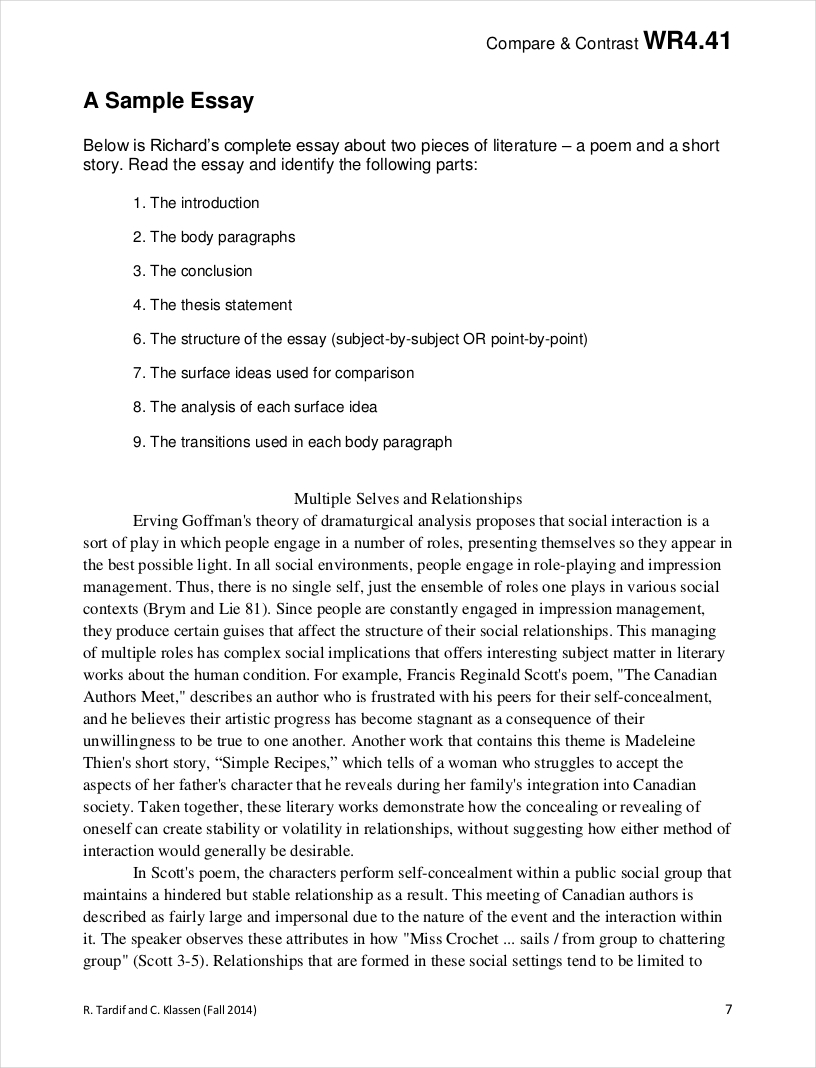 how to write a thesis statement comparative essay
