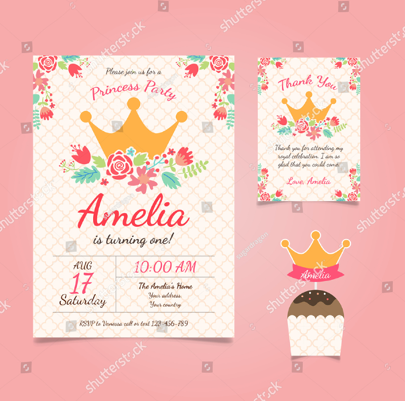 princess birthday invitation designs