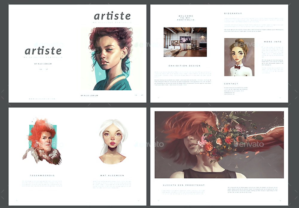 9+ Art Portfolio Examples Editable PSD, AI, InDesign Format Download