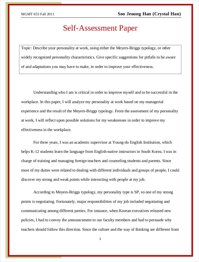  How To Write A Self Analysis Paper 5 Ways To Conduct A Self Analysis 