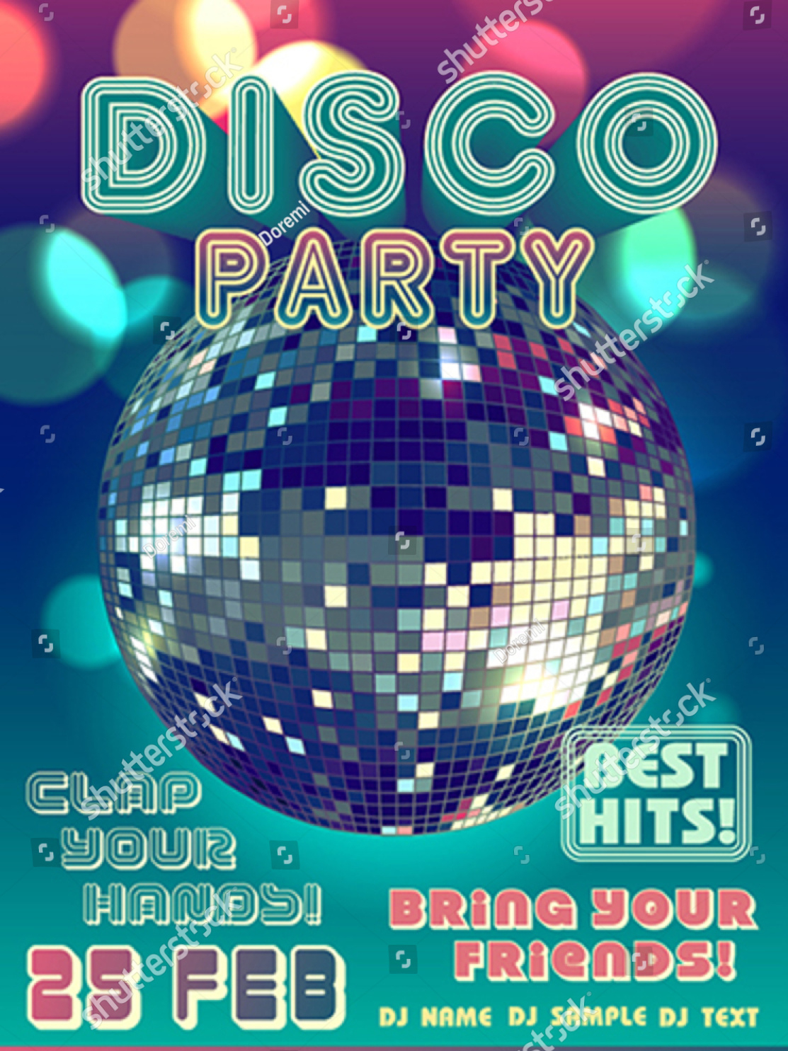 disco-theme-invitation-template