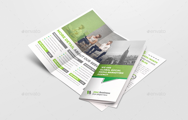 Social Media Marketing Trifold Brochure