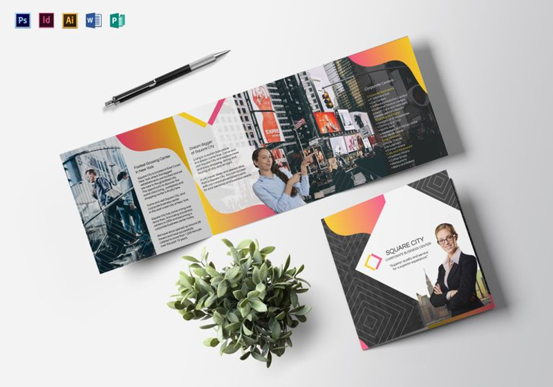 square business brochure template