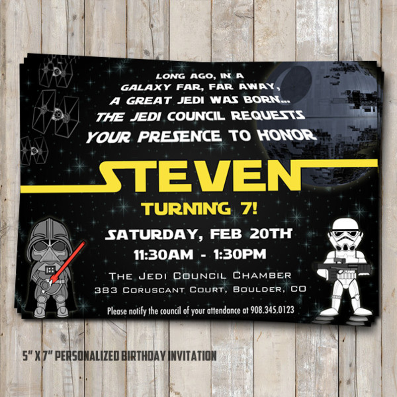 Star Wars Birthday Invitation