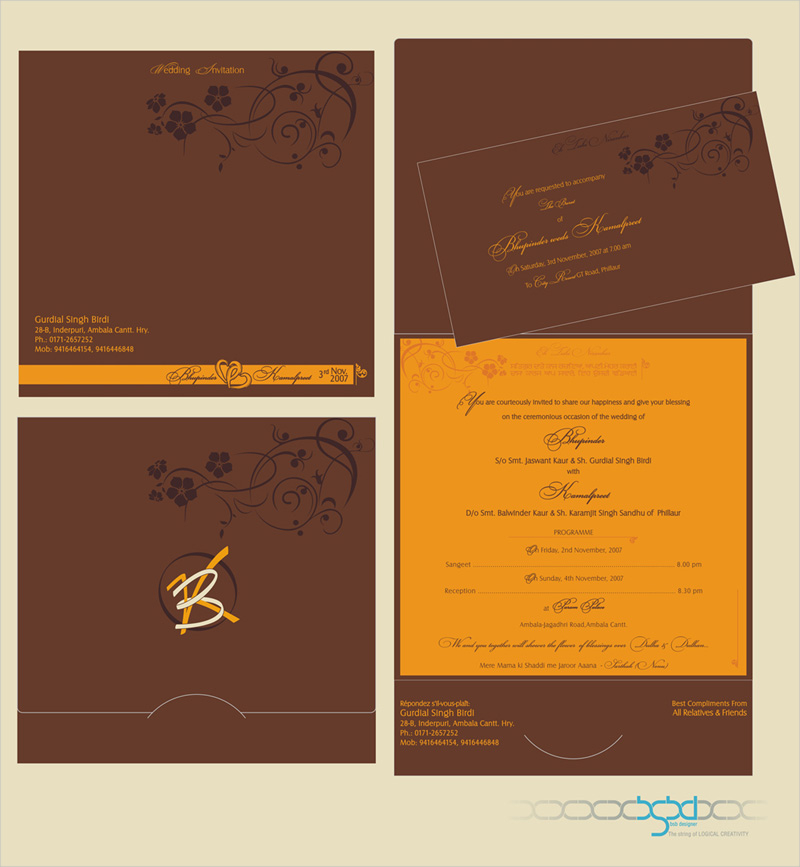 stylish wedding invitation