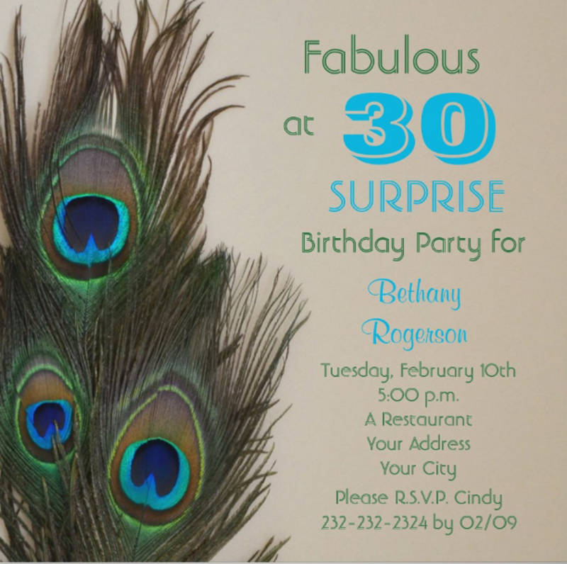 surprise 30th birthday party invitation fabulous