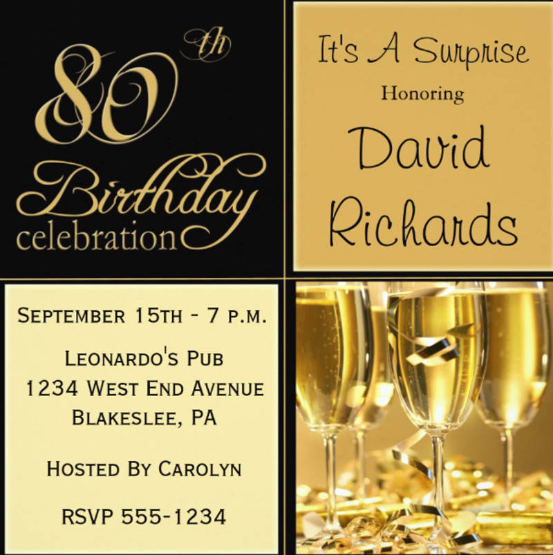 surprise 80th birthday party invitation