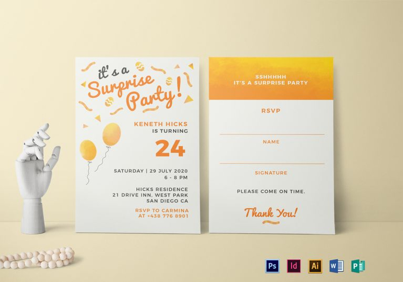 surprise birthday party invitation template1