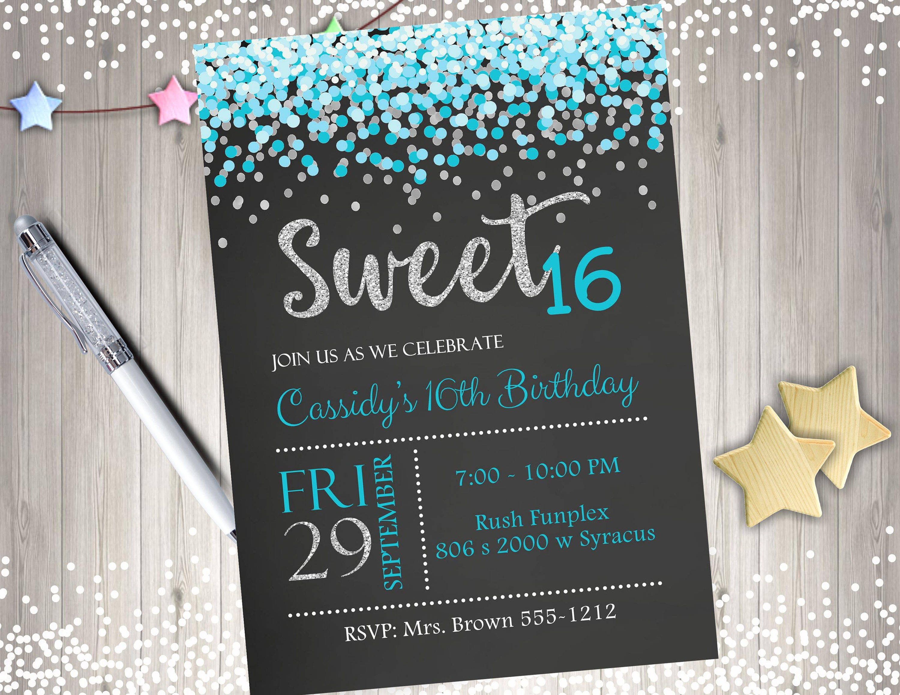 Sweet 16 Birthday Invitations Free Printable Free Printable Templates