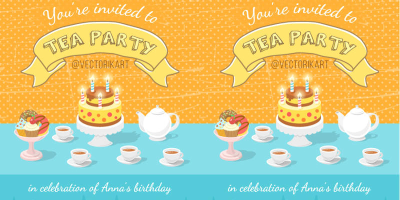 tea party birthday invitations