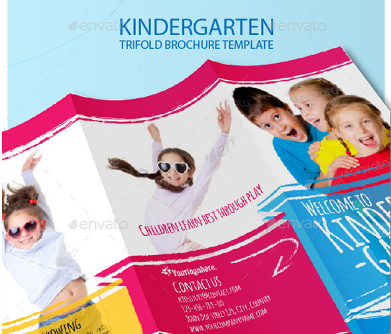tri fold kindergarten brochure
