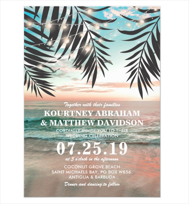 Island Wedding Invitation 13 Examples Format Pdf Examples