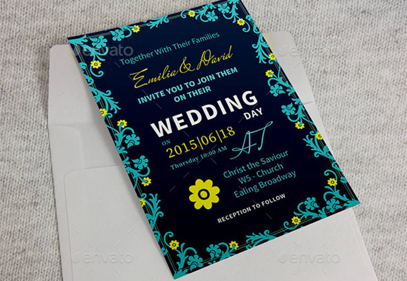 Typography Wedding Invitation & RSVP