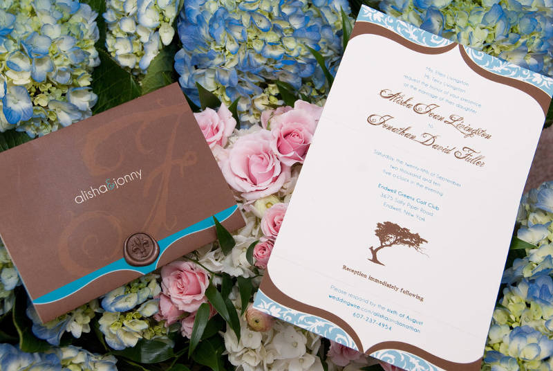 unique wedding bouquet invitation template