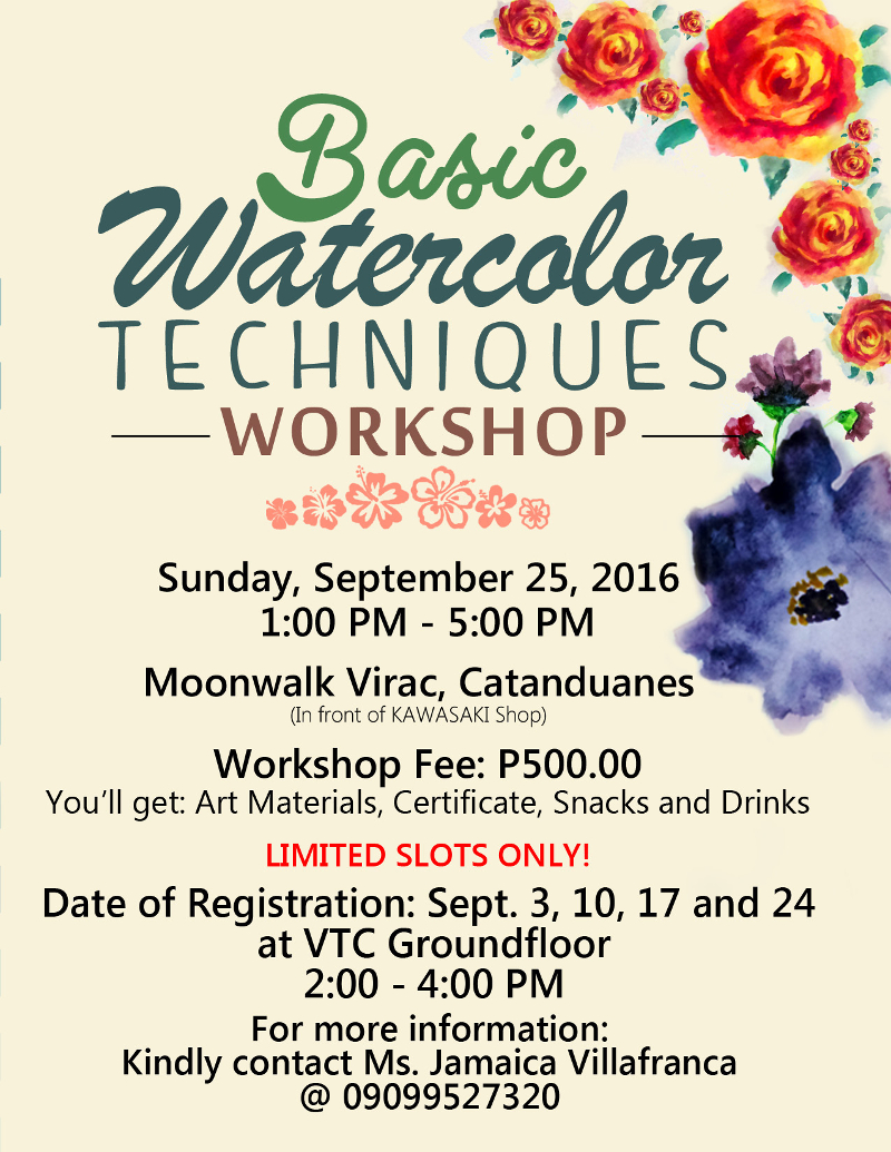 watercolor workshop invitation