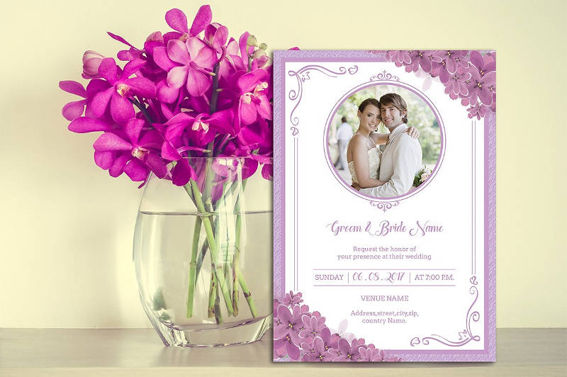wedding invitation card design template