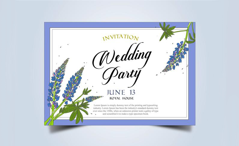 wedding party invitation