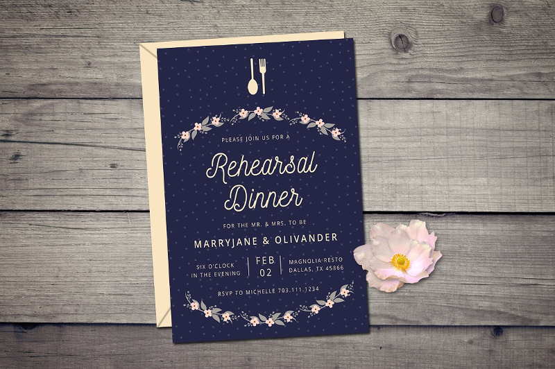 Wedding Rehearsal Dinner Invitation