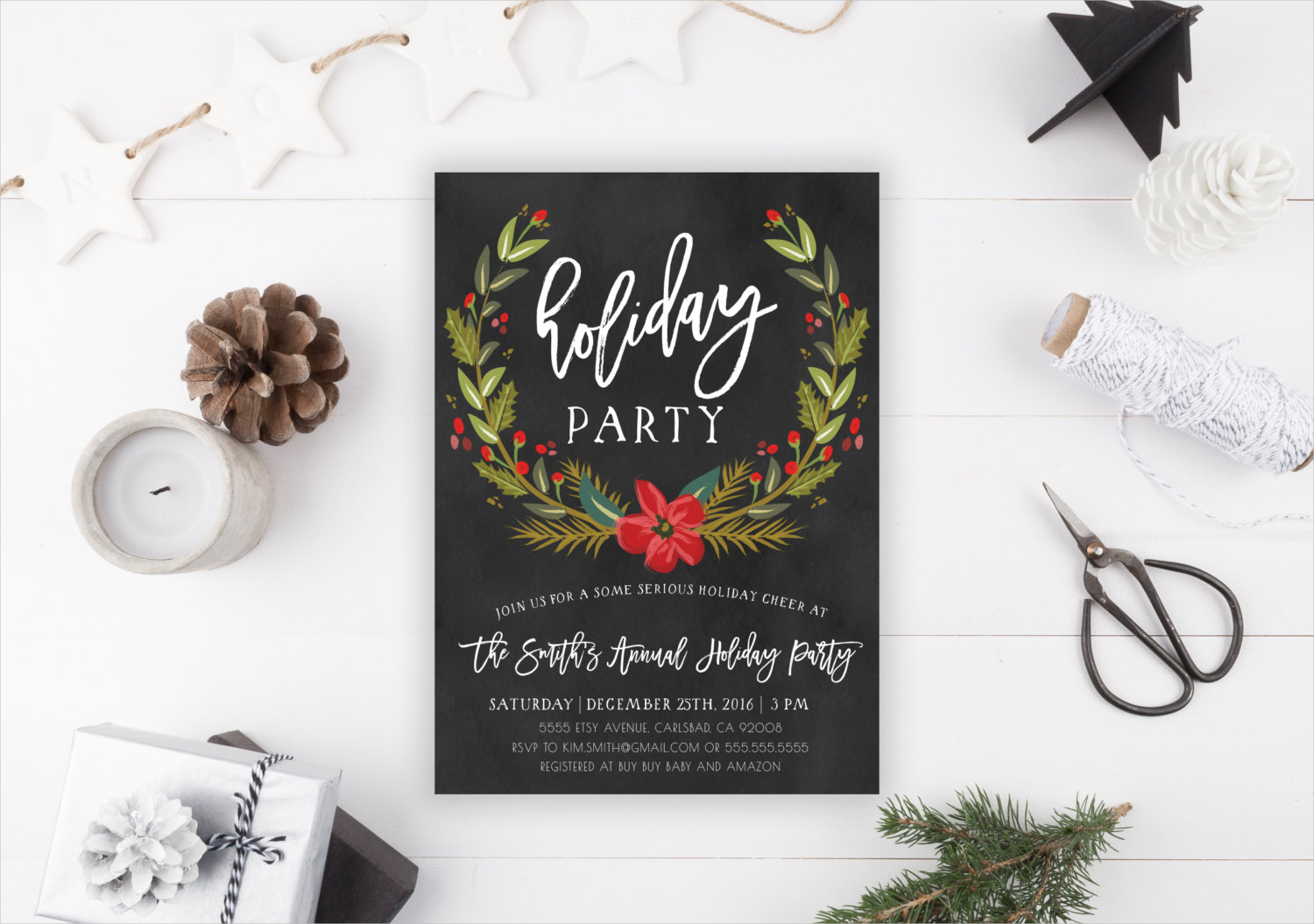 winter holiday party invitations