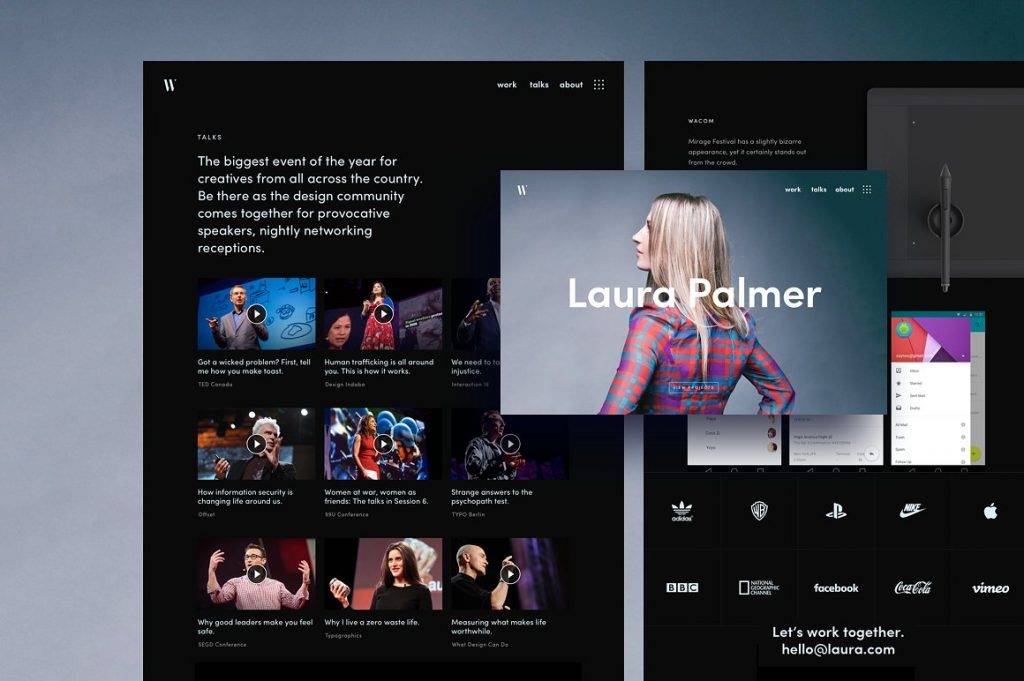 portfolio website template examples web photoshop agency templates mirror sketch landing bootstrap dribbble psd ai eps vector