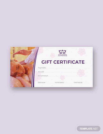 free massage certificate