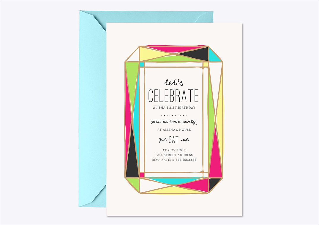 t Gem Party Invitation