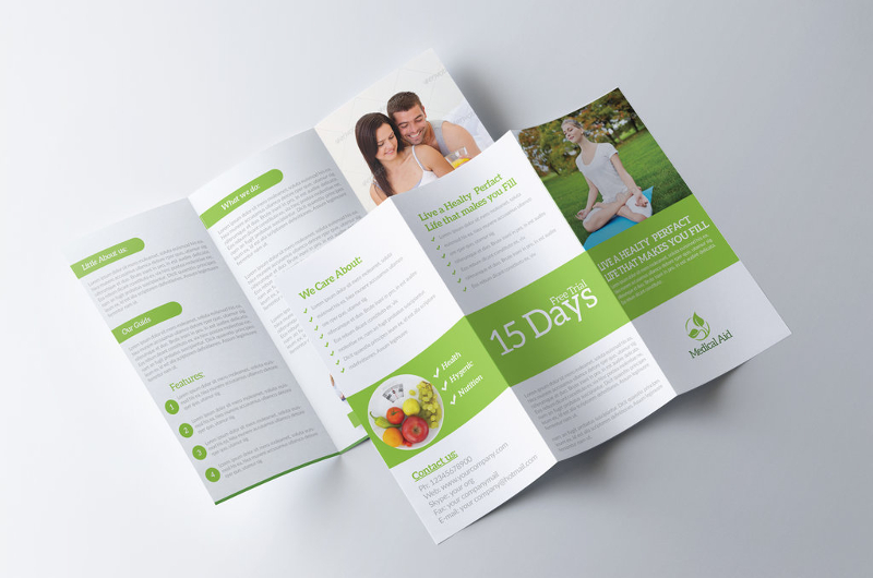trifold fitness healthcare brochure