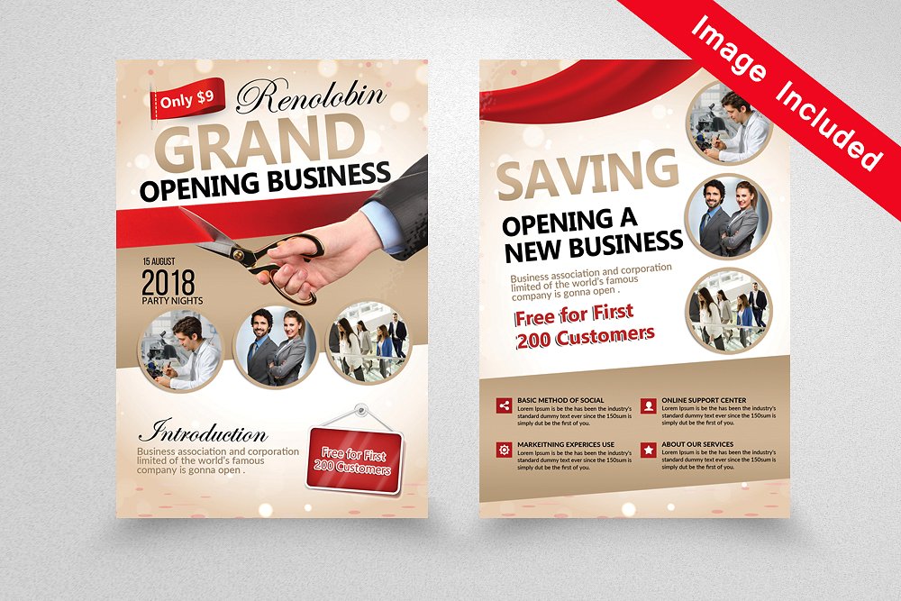 grand opening flyer samples