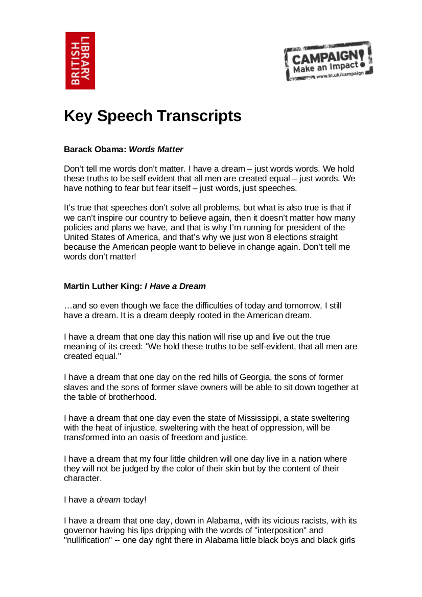 FREE 14+ Inspirational Speech Examples in PDF  Examples