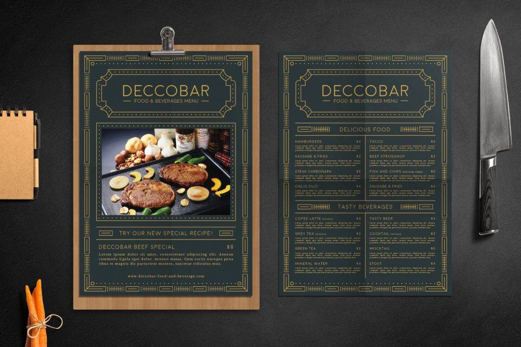 FREE 16+ Examples of Art Deco Menu in PSD AI EPS