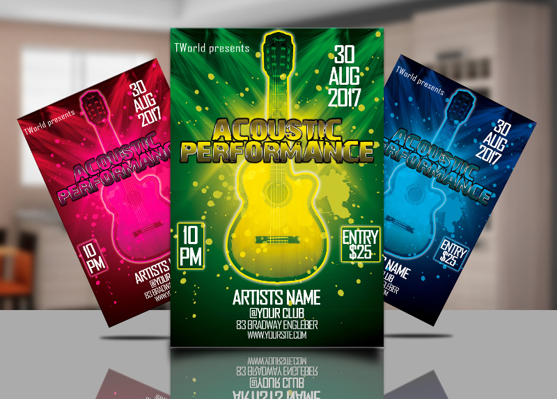 acoustic concert flyer
