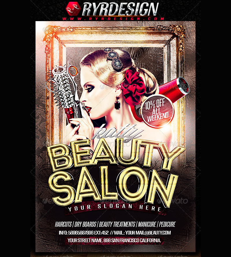 Beauty Salon Flyer PSD