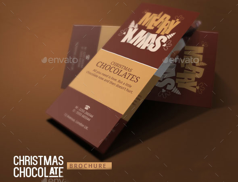 christmas chocolates brochure template