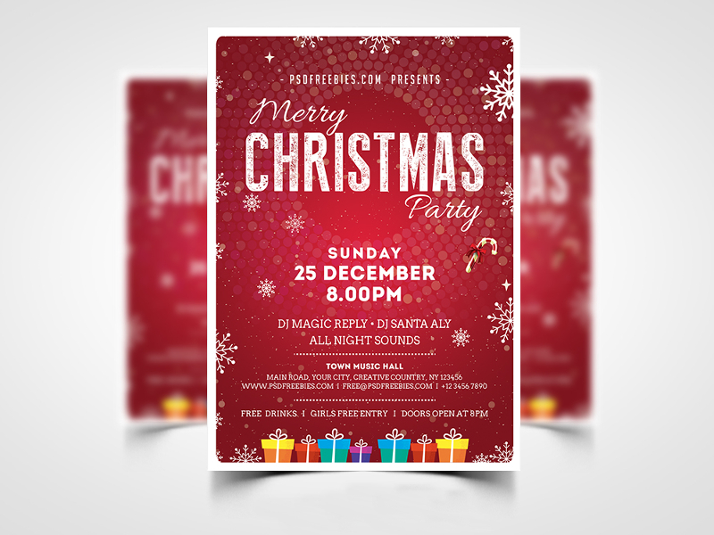 christmas event party flyer