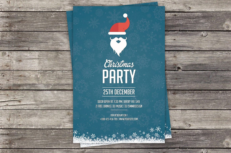 christmas party invitation flyer