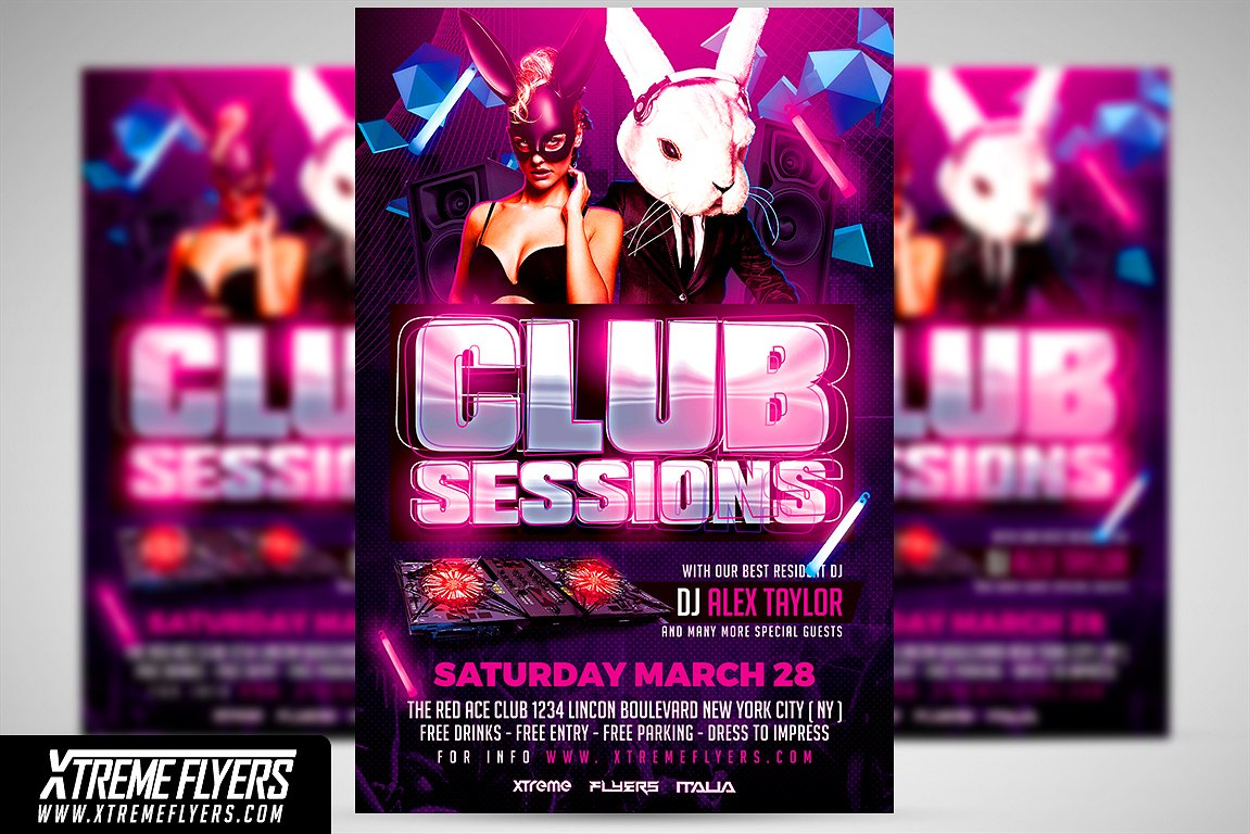 Club Session Flyer Design